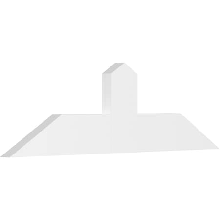 Ekena Millwork Portland Architectural Grade PVC Gable Bracket, 48"W x 14"H x 2"D x 6"F, 7/12 Pitch GBP048X14X0206POR00